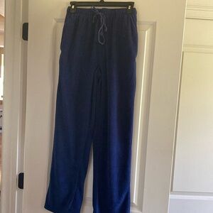 Alexander Del Rossa Soft Plush Fleece PJ / Lounge Pants, Sz. S, Blue.